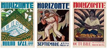 (ARTISTS MAGAZINES / MEXICO / MEXICAN REVOLUTION / STRIDENTISM.) Méndez, Leopoldo; Diego Rivera. Horizonte. Vol 1, Nos 1-4, 6-10.